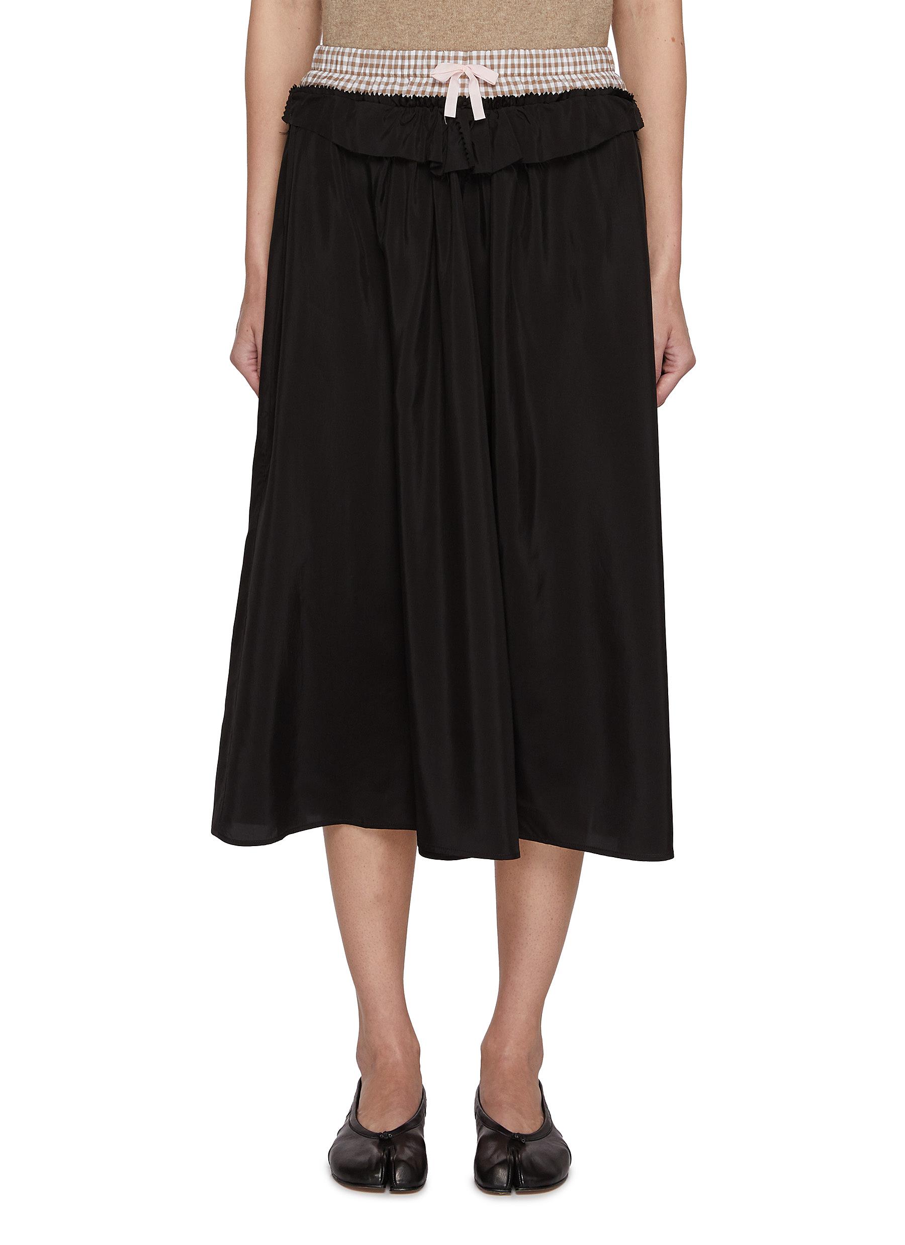 MAISON MARGIELA | Gingham Waist Folded Midi Skirt | Women MAISON MARGIELA | Gingham Waist Folded Midi Skirt | Women