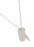 Detail View - Click To Enlarge - MM6 MAISON MARGIELA - Embossed Logo Dog Tag And Key Pendent Necklace — Palladio Buratatto