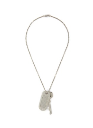 Main View - Click To Enlarge - MM6 MAISON MARGIELA - Embossed Logo Dog Tag And Key Pendent Necklace — Palladio Buratatto