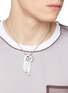 Figure View - Click To Enlarge - MM6 MAISON MARGIELA - Embossed Logo Dog Tag And Key Pendent Necklace — Palladio Buratatto