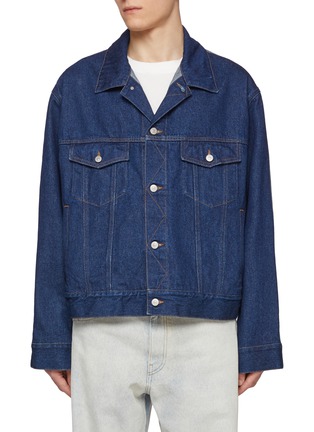 Main View - Click To Enlarge - MM6 MAISON MARGIELA - Reversed Back Denim Trucker Jacket