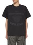 Main View - Click To Enlarge - MM6 MAISON MARGIELA - Upside Down Numeric Logo Graphic Print Cotton Varsity T-Shirt