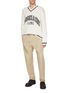 Figure View - Click To Enlarge - MM6 MAISON MARGIELA - V-Neck Margiela Six Numeric Logo Cotton Wool Sweater