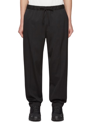 Main View - Click To Enlarge - MM6 MAISON MARGIELA - Drawstring Elasticated Cotton Tapered Leg Pants