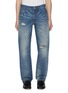 Main View - Click To Enlarge - MM6 MAISON MARGIELA - Washed and Ripped Straight Leg Jeans