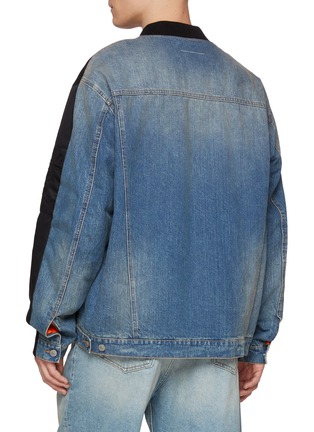 Back View - Click To Enlarge - MM6 MAISON MARGIELA - Bomber Front Denim Back Hybrid Jacket