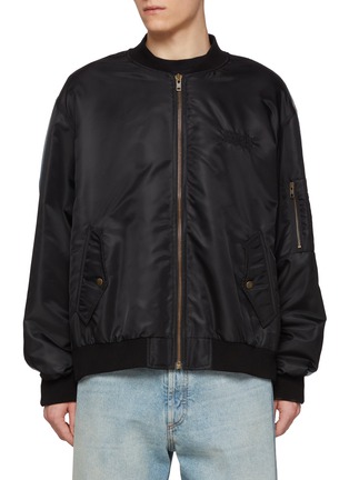 Main View - Click To Enlarge - MM6 MAISON MARGIELA - Bomber Front Denim Back Hybrid Jacket