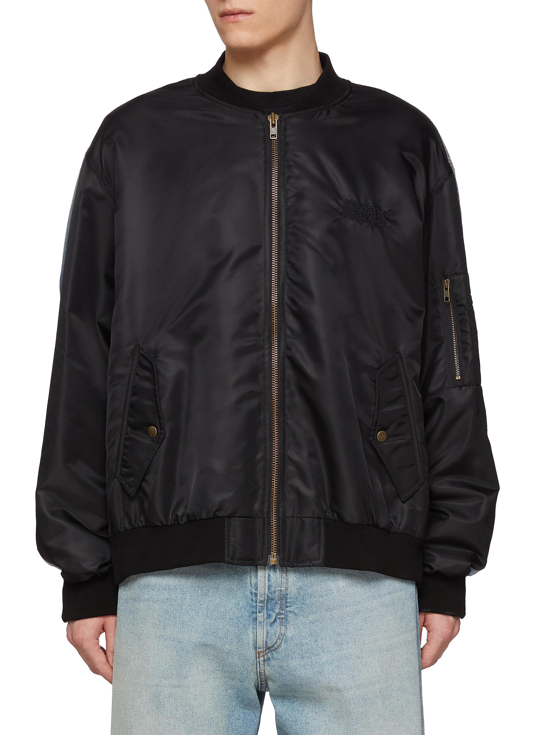 MM6 MAISON MARGIELA | Bomber Front Denim Back Hybrid Jacket