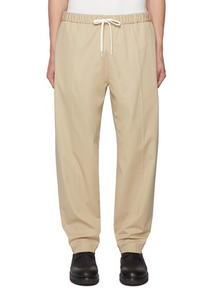 Main View - Click To Enlarge - MM6 MAISON MARGIELA - Drawstring Elasticated Cotton Gabardine Pants