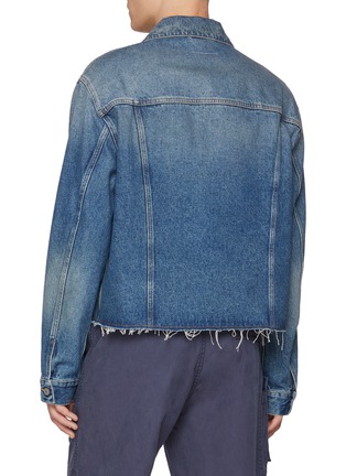 Back View - Click To Enlarge - MM6 MAISON MARGIELA - Raw Hem Denim Trucker Jacket