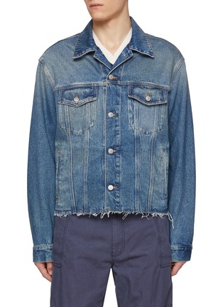 MM6 MAISON MARGIELA | Raw Hem Denim Trucker Jacket