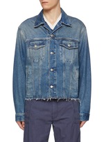 MM6 MAISON MARGIELA | Raw Hem Denim Trucker Jacket | Men