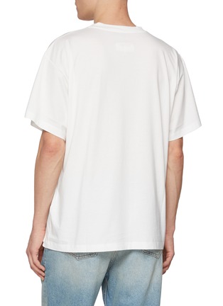 Back View - Click To Enlarge - MM6 MAISON MARGIELA - Logo Patch Cotton T-Shirt