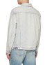 Back View - Click To Enlarge - MM6 MAISON MARGIELA - Detachable Point Collar Bleached Aged Denim Jacket