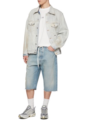 Figure View - Click To Enlarge - MM6 MAISON MARGIELA - Detachable Point Collar Bleached Aged Denim Jacket