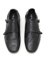 PRADA | Shuffle Double Strap Monk Shoes | Men | Lane Crawford