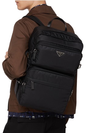 Figure View - Click To Enlarge - PRADA - Re-nylon Saffiano Leather Backpack