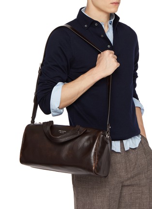 Figure View - Click To Enlarge - PRADA - Leather Duffle Bag