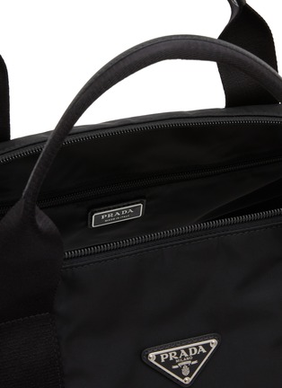 Detail View - Click To Enlarge - PRADA - Triangular Appliqué Duffle Bag