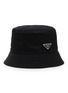 Main View - Click To Enlarge - PRADA - Enamelled Metal Triangular Logo Bucket Hat