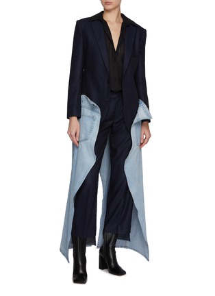 Figure View - Click To Enlarge - BETTTER - Denitrousers Reworked Dark Wash Denim Pants