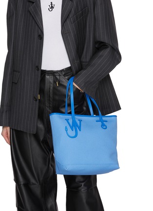 Figure View - Click To Enlarge - JW ANDERSON - Small Anchor Cotton Canvas Tote Bag