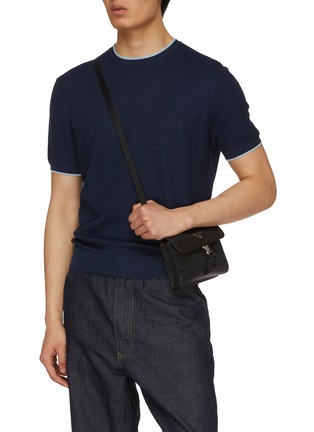 Figure View - Click To Enlarge - PRADA - Re-Nylon And Saffiano Leather Crossbody Smartphone Case