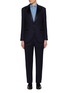 Main View - Click To Enlarge - BRUNELLO CUCINELLI - Peak Lapel Single Breasted Silk Wool Mohair Tuxedo Suit