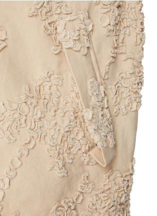  - SONG FOR THE MUTE - All Over Appliqué Pleated Back Cotton Jacket