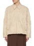 Main View - Click To Enlarge - SONG FOR THE MUTE - All Over Appliqué Pleated Back Cotton Jacket