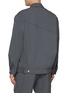 Back View - Click To Enlarge - SONG FOR THE MUTE - Rope Detail Asymmetrical Seam Wool Coach Jacket