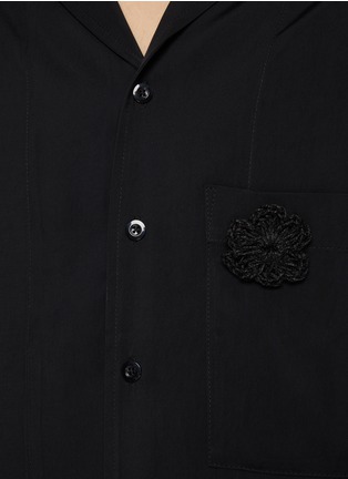  - SONG FOR THE MUTE - Camp Collar Daisy Appliqué Pocket Shirt