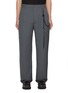 Main View - Click To Enlarge - SONG FOR THE MUTE - Pleated Key Chain Detail Wool Straight Leg Pants