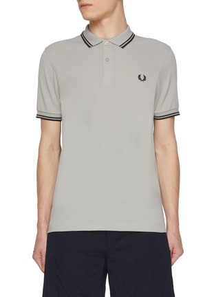 Main View - Click To Enlarge - COMME DES GARÇONS SHIRT - x Fred Perry Slogan Cotton Polo Shirt