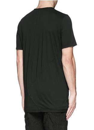 Back View - Click To Enlarge - RICK OWENS DRKSHDW - Irregular seam long T-shirt