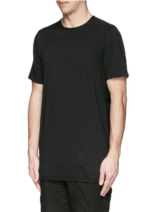 Front View - Click To Enlarge - RICK OWENS DRKSHDW - Irregular seam long T-shirt