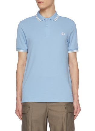 Main View - Click To Enlarge - COMME DES GARÇONS SHIRT - x Fred Perry Slogan Cotton Polo Shirt