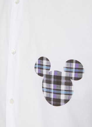  - COMME DES GARÇONS SHIRT - x Be@rbrick Asymmetrical Hem Checkered Print Cotton Shirt