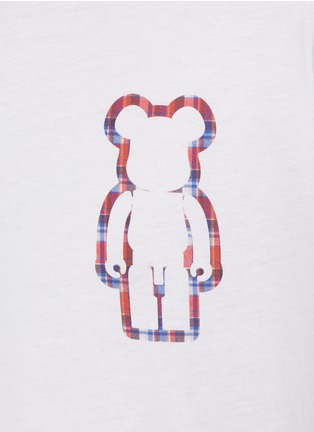  - COMME DES GARÇONS SHIRT - x Be@rbrick Checkered Print Cotton T-Shirt