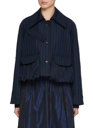 Main View - Click To Enlarge - NACKIYÉ - Draped Pocket Parka Jacket