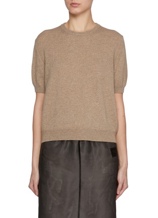 Main View - Click To Enlarge - NACKIYÉ - Nape Button Cashmere Knit Top