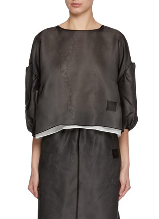 Main View - Click To Enlarge - NACKIYÉ - Loose Sleeve Silk Top