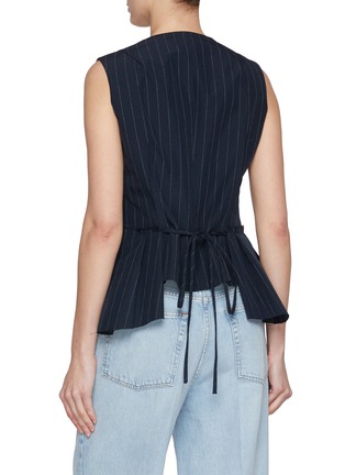 Back View - Click To Enlarge - NACKIYÉ - Ruffle Hem Gilet Style Shirt