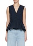 Main View - Click To Enlarge - NACKIYÉ - Ruffle Hem Gilet Style Shirt