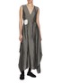 Figure View - Click To Enlarge - NACKIYÉ - Sleeveless Handkerchief Detail Dress