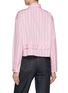 Back View - Click To Enlarge - NACKIYÉ - Pinstripe Cropped Cotton Shirt