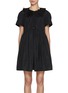 Main View - Click To Enlarge - NACKIYÉ - Floral Collar Pin Detail Cotton Mini Dress