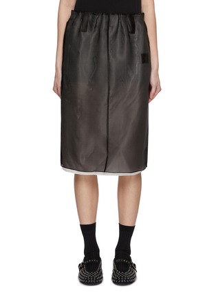 Main View - Click To Enlarge - NACKIYÉ - Seamed Silk Skirt