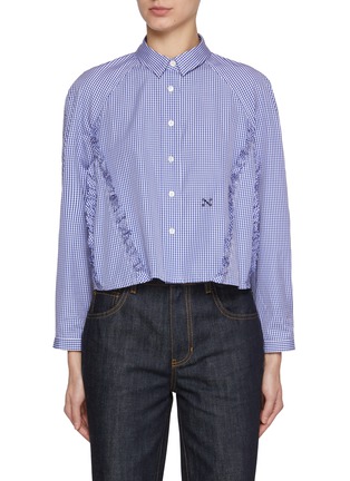 Main View - Click To Enlarge - NACKIYÉ - Ruffled Gingham Cotton Shirt