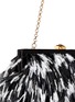 Detail View - Click To Enlarge - KOTUR - 'Fino' snakeskin trim feather clutch